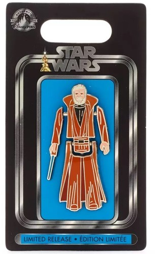 New Disney Store Limited Release Star Wars Pin - Obi-Wan Kenobi Vintage Figure - Picture 4 of 5