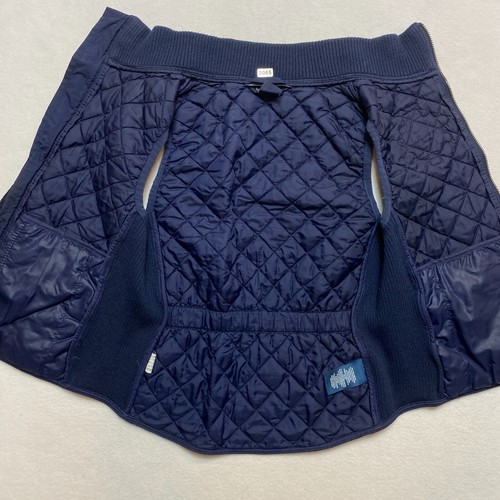 Ralph Lauren Quilted Vest Girls XL Navy Blue Crest Logo High Collar Jacket - Picture 7 of 10