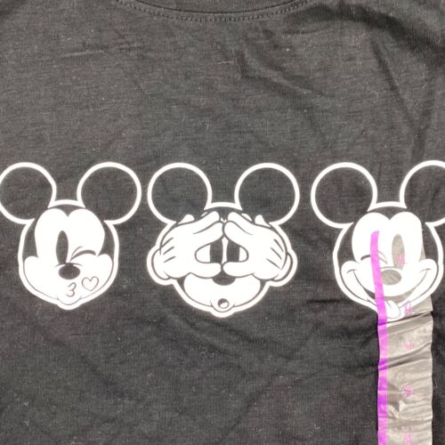 Mickey Mouse Faces Shirt Extra Large Black Disney Graphic Tee NWT - Picture 2 of 8