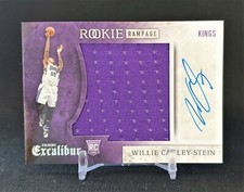 2015-16 Excalibur Rookie Rampage Jumbo Jersey Autographs #23 Willie Cauley-Stein