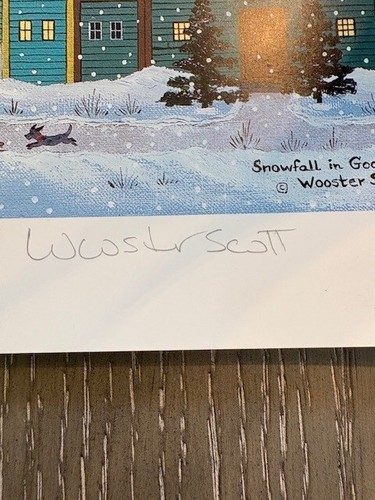 Wooster Scott-SNOWFALL IN GOOSE CREEK- Rare- Lithograph '95 Signed & Numbered - Picture 4 of 6