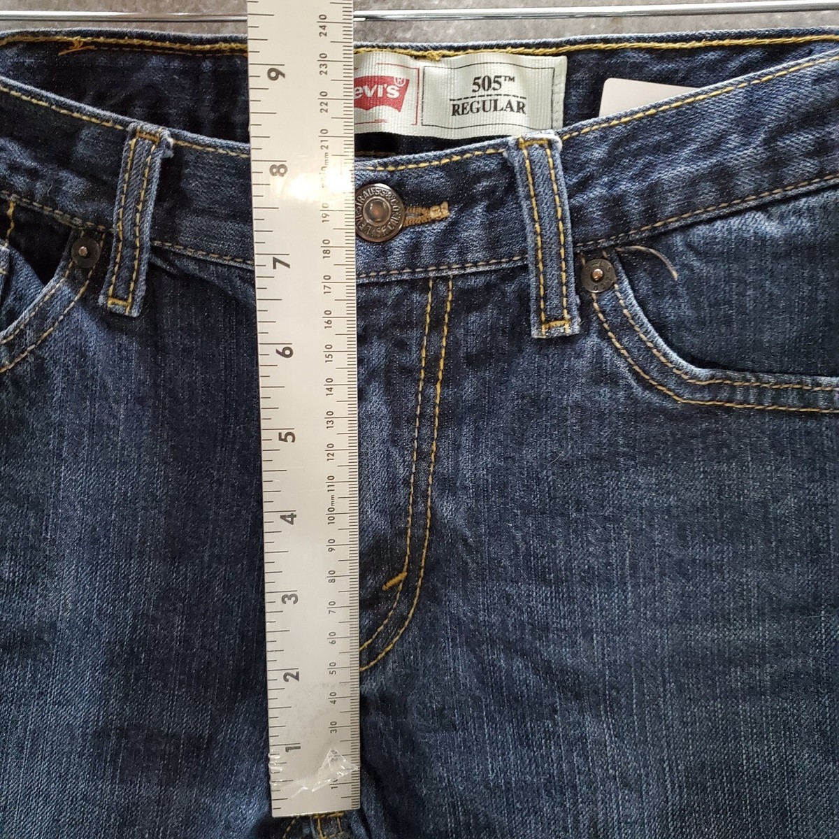 Levi's 505 Women Jeans 12 Denim Straight Low Rise Dark Wash