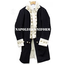Newly Continental Army British Military Revolutionary War Men's Black Wool Coat