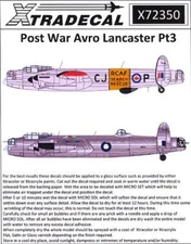 Xtra Decals 1/72 AVRO LANCASTER POST WAR VERSIONS Part 3