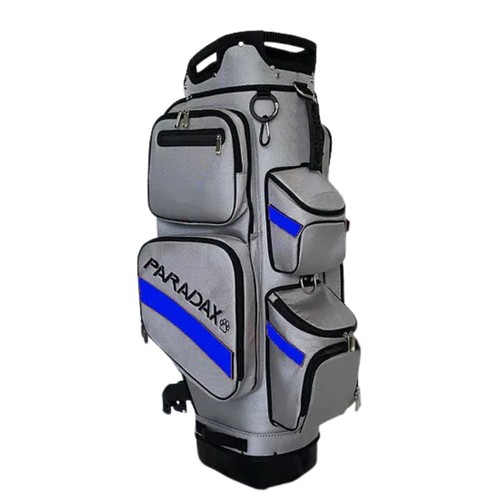 Paradax AI-1 All-In-One Golf Bag with Built-in 3-Wheel Push Cart - Gray | MaxStr - Picture 22 of 27