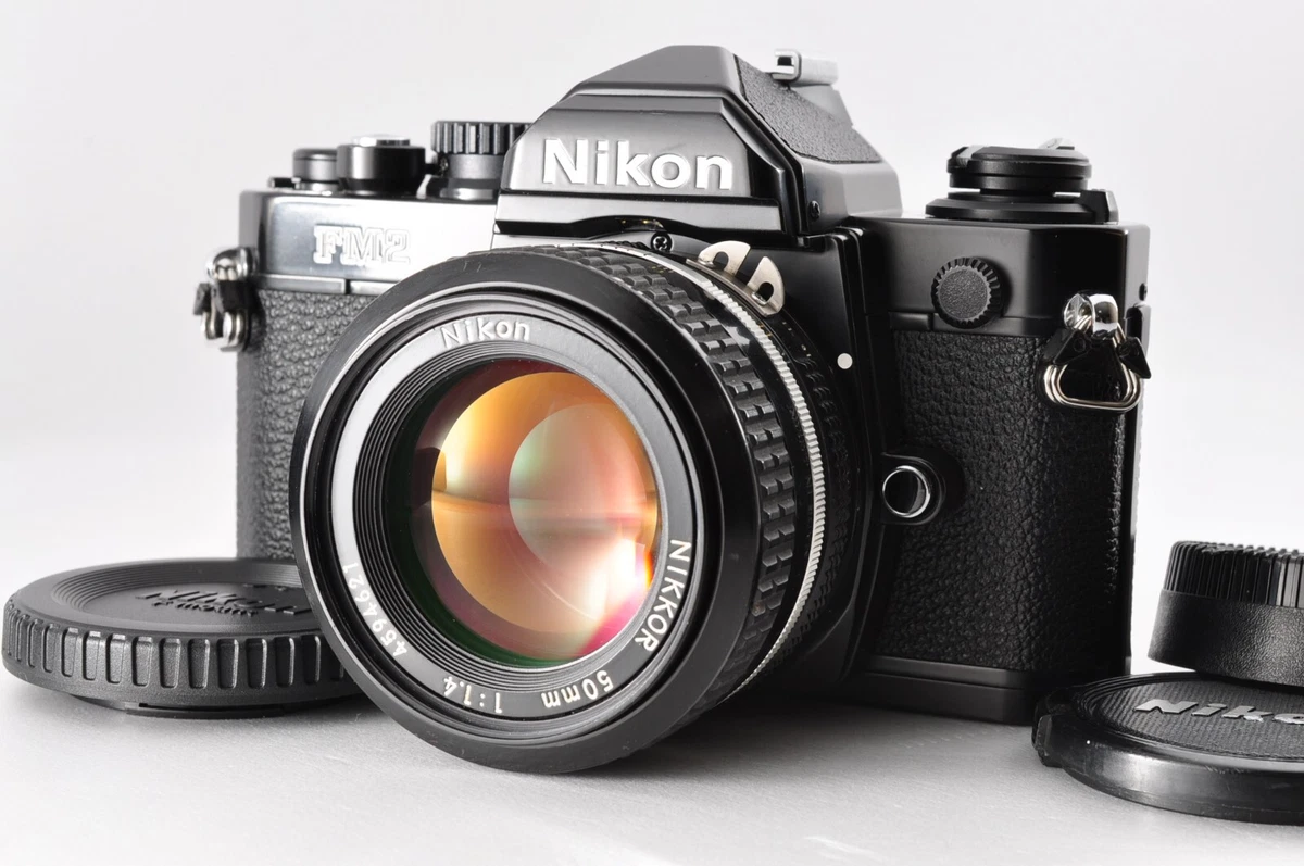 Nikon New FM2 FM2N Black 35mm SLR Film Camera with ai 50mm f1.4