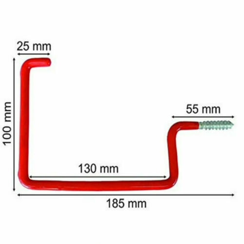 2 x LADDERS HOOKS Workshop Garden Shed Garage TOOL STORAGE Ceiling Wall Double - Picture 2 of 5