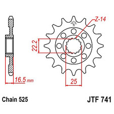 JT SPROCKETS Piñon ataque transmision delantero