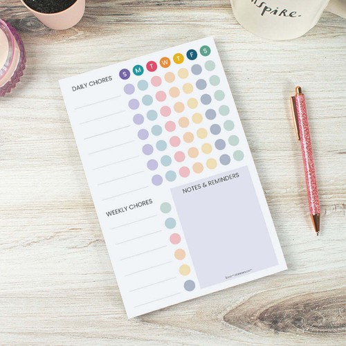 Bloom Daily Planners Planning Pad, 6" x 9", Chore Pad con Imanes, Brillante - Imagen 8 de 18