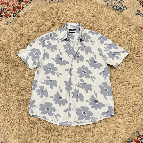 Vince Pima cotton floral button down shirt size medium