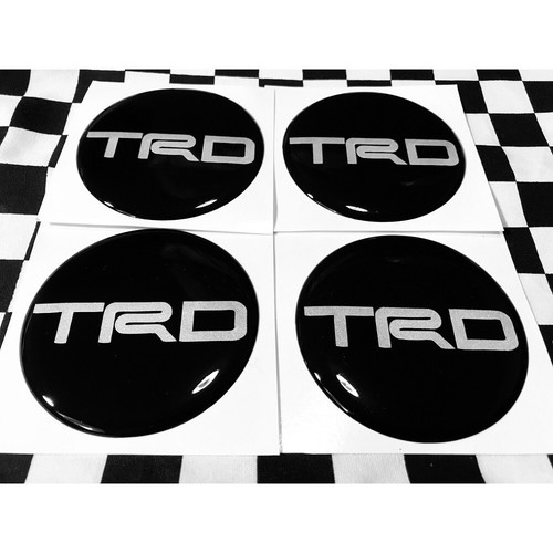 C13 65mm X 4pcs Grey Stickers Resin Reflect Logo Decals Wheels Center Caps TRD - Photo 8 sur 24
