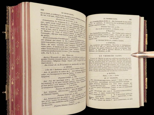 1856 STUNNING Fine Binding Catholic Romain Parishioner | Liturgy Bible Art - Picture 22 of 24