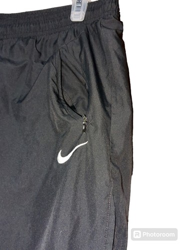 Nike Capri Leggings Womens Medium Dri Fit Drawstring Graphic Swoosh Black White - Picture 8 of 11