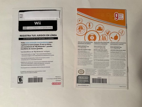 English/French/Spanish *Manual Only* Wii Play Sport Instructions Book Insert OEM - Picture 2 of 2