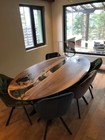 Smoky Black Oval Epoxy Table Epoxy Resin Table For Home Decor