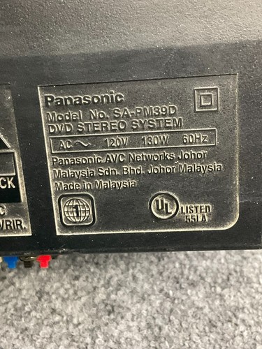 Panasonic SA-PM39D 5 Disc Changer Hybrid Bi-Amp CD DVD Stereo System - For Parts - Picture 13 of 19