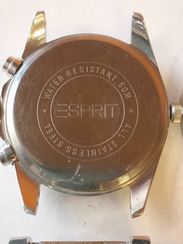 ESPRIT & OTHER 3 PIECE MIX LOT QUARTZ MEN'S NOT WORKING SERVICE RQD. SPARE PARTS - Picture 12 of 19