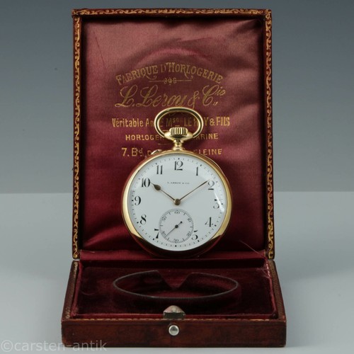 L. Leroy & Cie Observatory Chronometer 1 Class 1900 18k Gold Originall Box - Picture 1 of 12