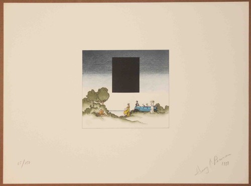 Artista estadounidense listado Henry Pearson, litógrafo original firmado, 1980 - Imagen 2 de 6