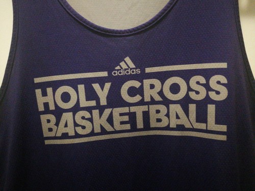 Holy Cross Crusaders Basketball Adidas Purple Reversible Jersey XL #20 - Picture 7 of 10
