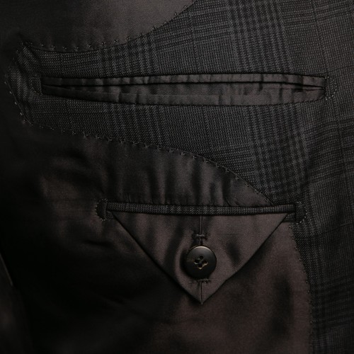 Toller $ 8450 Tom Ford Wolle Kariert 3-Teiler Anzug Blazer Hose Weste Grau 38US/48IT - Bild 17 von 22