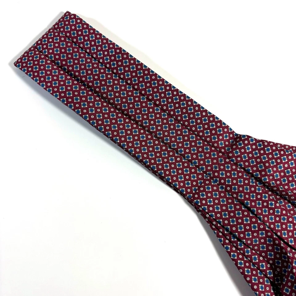 红色小号几何图案领带/阿斯科特(手工制作) — 第 3/3 张图片