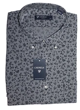 Daniel Cremieux Short Sleeve Shirt XL Dark Blue Geometric Check NWT (DSS512)