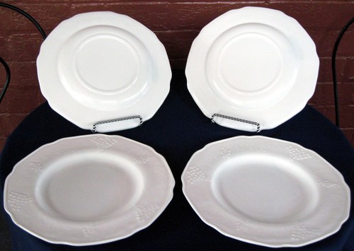 Plato de cena Indiana Colony Milk Glass 4 opaco blanco cosecha uva 9 7/8" - Imagen 12 de 12