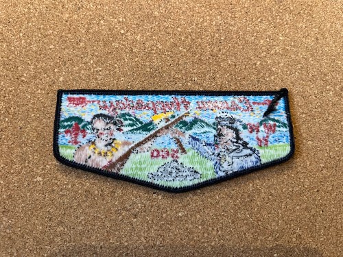 Colorful flap from Lodge 560 black border, swiss embroidery - Picture 2 of 2
