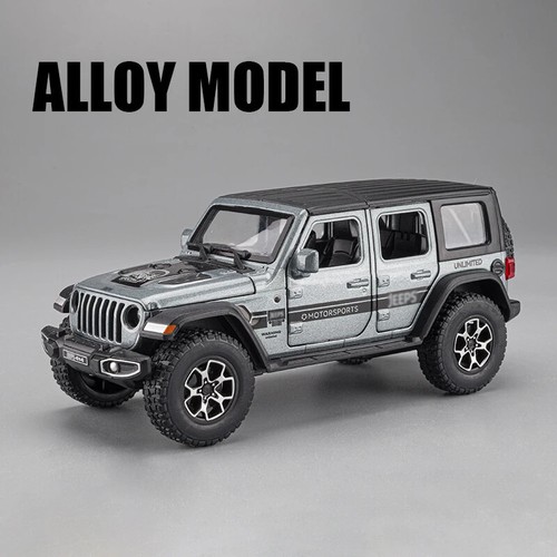 1:32 Jeep Wrangler Sahara Diecast Model Car Sound Light Kids Birthday Toy Gift - Picture 2 of 17