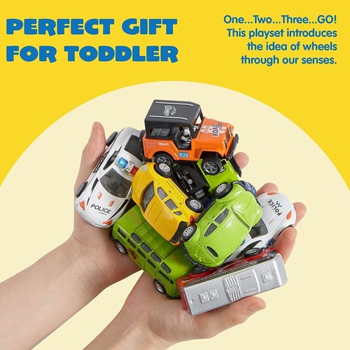 JOYIN 20 Piece Pull Back Cars Die Cast Metal Toy Cars Set for Toddlers Gift - Picture 5 of 8