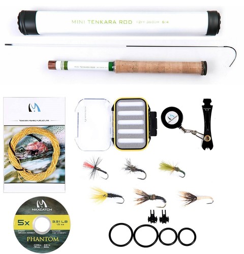 Maxcatch Mini Tenkara Fly Fishing Rod 12FT/360CM 6:4 Action 15Sec Telescoping - Imagen 13 de 14