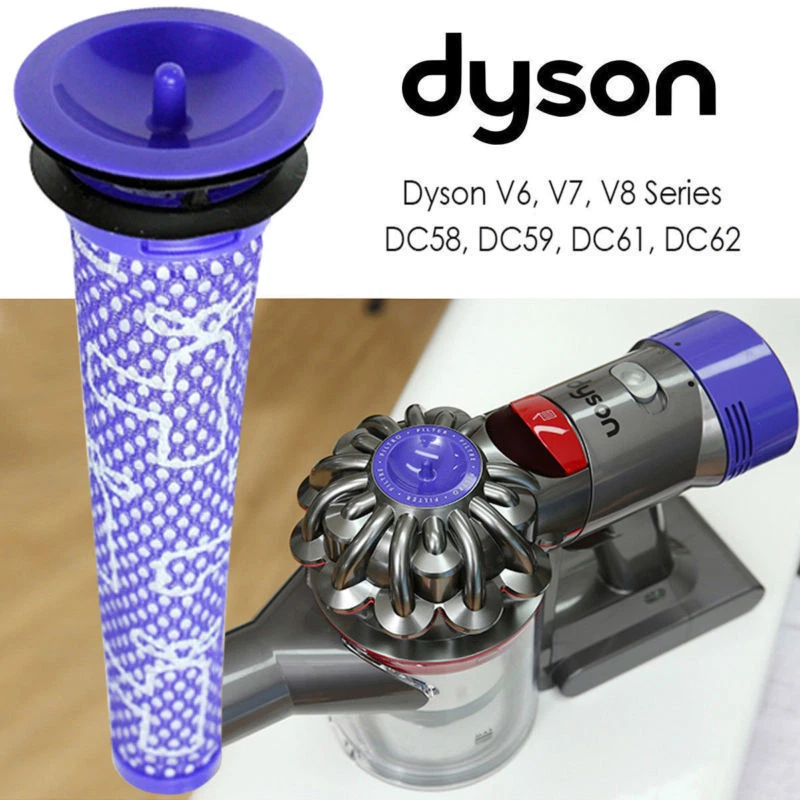 3Pcs Filter For Dyson V6 V7 V8 DC58 DC59 Animal Vacuum Cleaner Replace  Washable