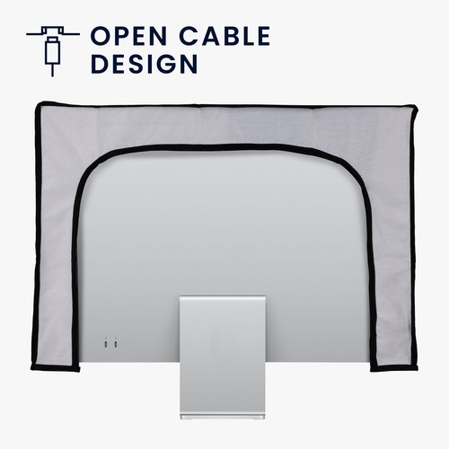 Staubabdeckung für 24-26" Monitor Leinen Design Monitorschutz - Bild 2 von 8