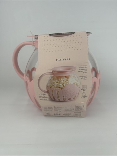 Popper palomitas para microondas Paris Hilton, apto para lavavajillas, 3,3 cuartos de galón, rosa, nuevo - Imagen 3 de 6
