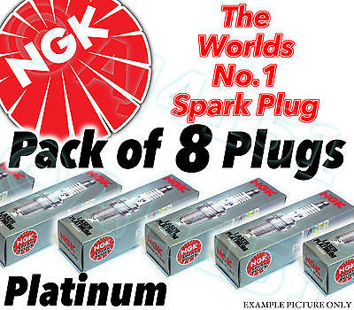 8x NEW NGK Platinum SPARK PLUGS - Part No. BUR9EQP Stock No. 5255 8pk Sparkplugs - Picture 1 of 1