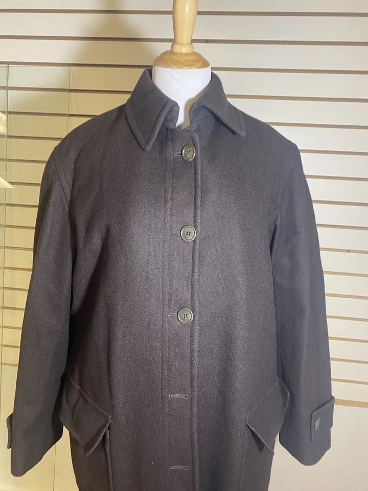 Abrigo Chaqueta Perry Ellis Portfolio Mujer Talla Mediana Lana Invierno Foto 3 de 4