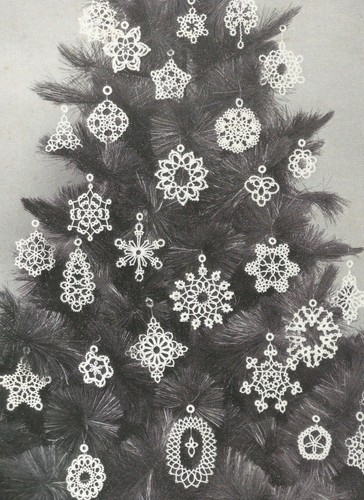 Vintage Tat Patterns Tatting for Today Collars Ornaments Snowflake DMC 1980s G07 - Picture 10 of 11