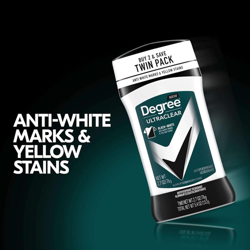 Men Ultraclear Antiperspirant Deodorant Black+White 2 Count 72-Hour Sweat & Odor - Picture 7 of 11