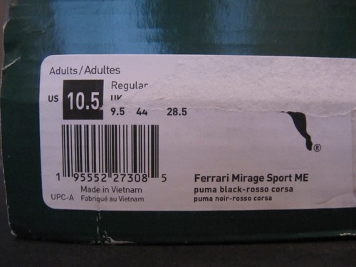 Puma Ferrari Mirage Sport Me Mens Black Sneakers Shoes 30763501 Size 10.5 NEW - Picture 7 of 7