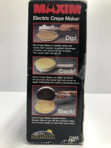 Maxim Electric Crepe Maker CM5 w/ Instructions & BHG Crepes 