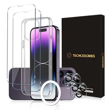 iPhone 14 Pro case clear, 2 Screen and Camera Protectors, magsafe, Shockproof