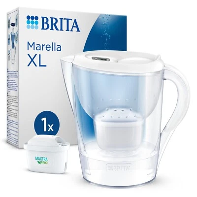 BRITA Marella XL Water Filter Jug White 3.5L & 1x MAXTRA PRO All-in-1 Cartridge - Image 1 of 4