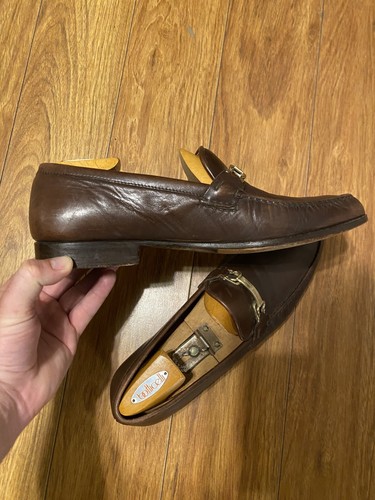 Mens Salvatore Ferragamo 'Regal' Gancini Bit BRN Leather Loafer Shoe Size 9.5 D - Picture 8 of 11