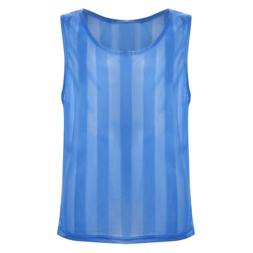 Unisex Kids Shirt Striped Vest Tees Tank Top Training Athletic Quick Dry Mesh - Picture 38 of 54
