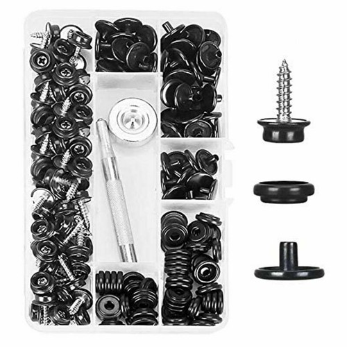 150Pcs Metal Snap Fasteners Kit Press Studs Buttons Tool Women Men Craft Leather - Picture 22 of 28