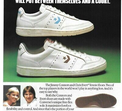 1984 Converse Tennis Shoes Chris Evert & Jimmy Connors 1984 Converse Tennis Shoes Chris Evert & Jimmy Connors