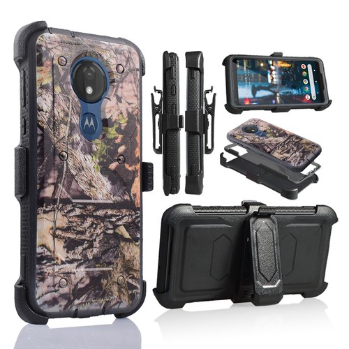 para Motorola Moto G7 Power E5 Plus Kickstand Belt Clip Holster Heavy Combo Case - Imagen 20 de 44