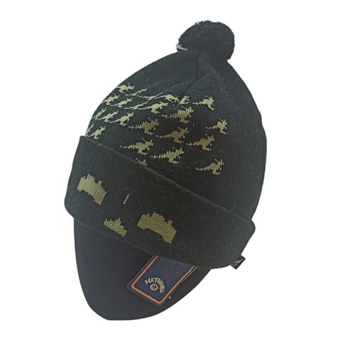 Kangol Spacer Invaders Retro Game Hat Cap Beanie MEDIUM One Size BLACK - Picture 8 of 8