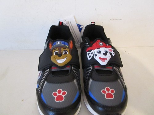 Nickelodeon Paw Patrol Kleinkind leuchtende Klettverschluss-Sneaker schwarz Größe 12 - Bild 6 von 8